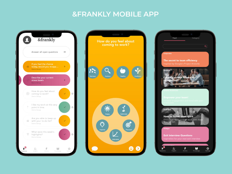 Andfrankly mobile app design
