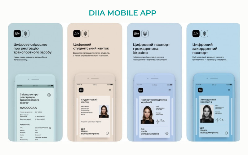 Diia mobile app design