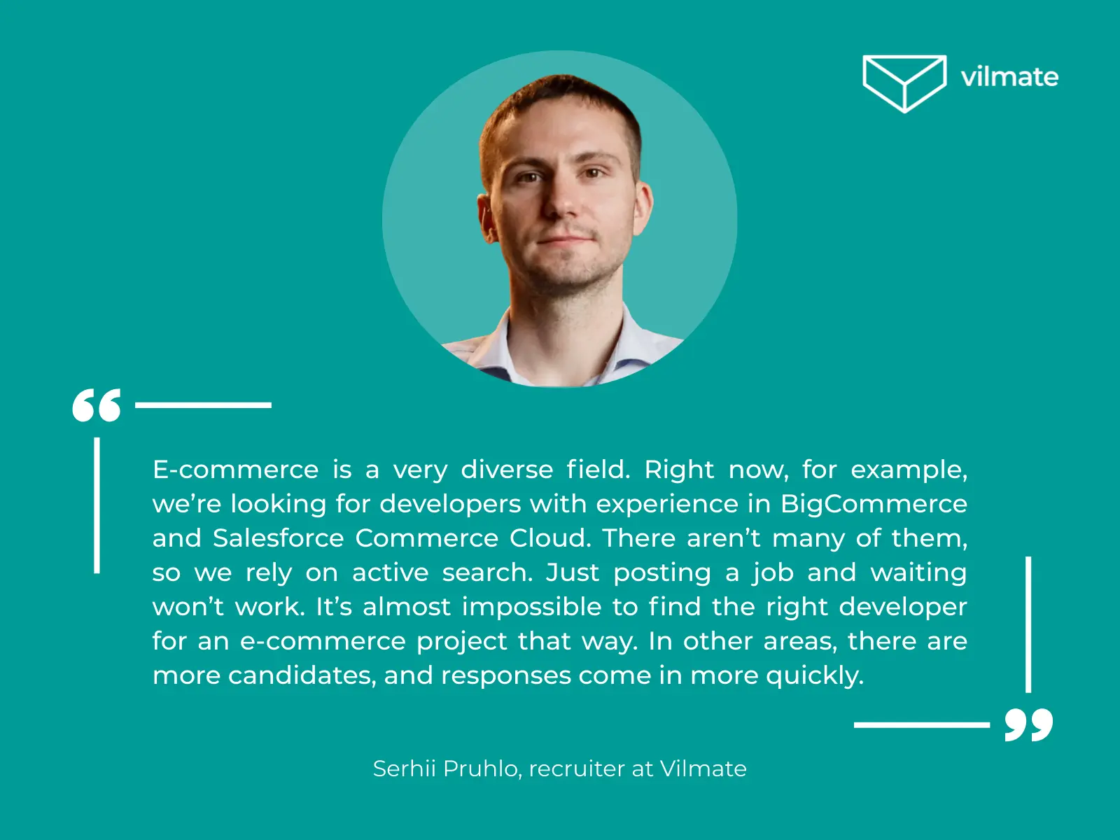 Serhii Pruhlo recruiter at Vilmate