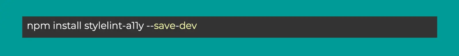 Install stylelint-a11y