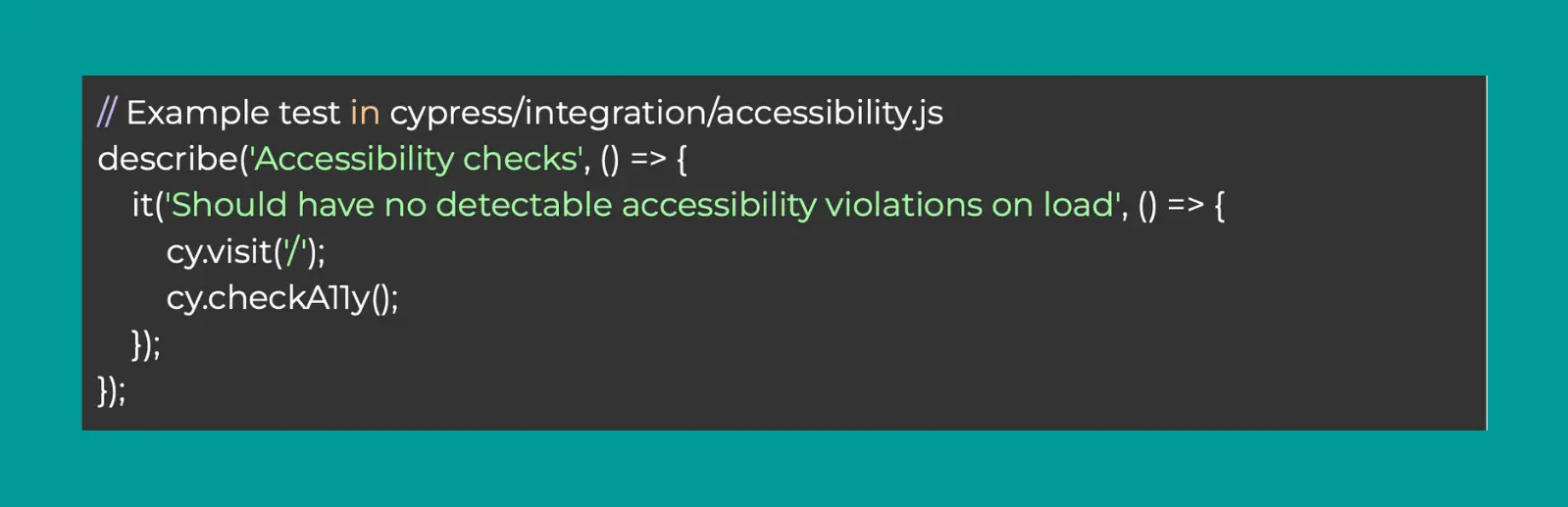 Write Cypres accessibility test