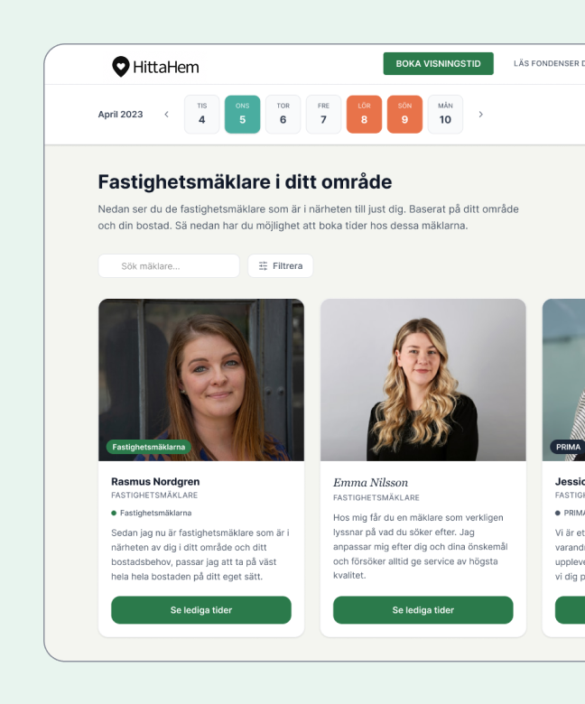 Agent search and booking