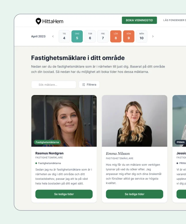 Agent search and booking